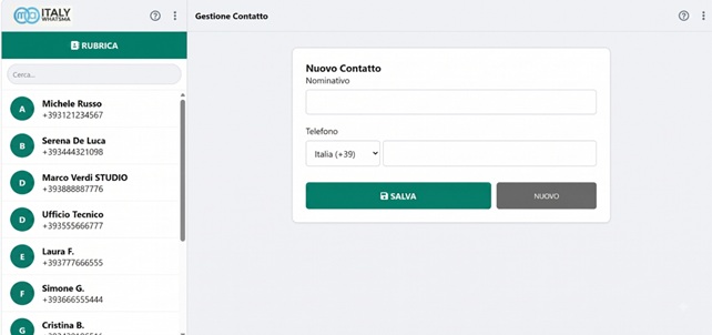 Gestione Contatto / Rubrica